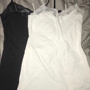 2 Bozzolo brand lace spaghetti tank tops